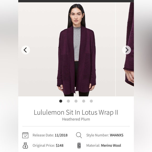 EUC Lululemon Sit In Lotus Wrap - Picture 5 of 5